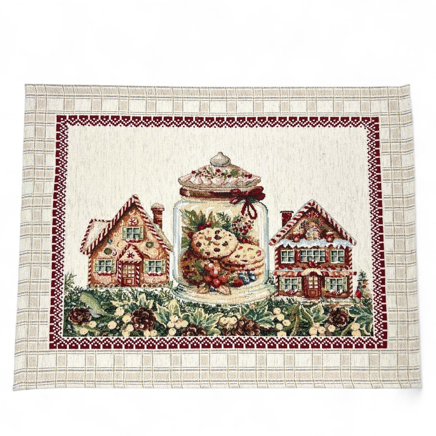 Table Set COOKIES Placemat Tovaglietta Gobelin Jacquard, cinigliato 40 x 50 cm