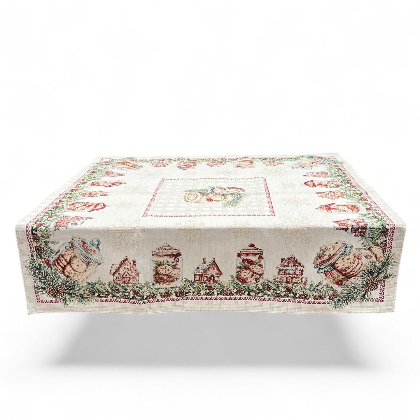 Tovaglia COOKIES, uni, Gobelin Jacquard, cinigliato, 100x100 cm