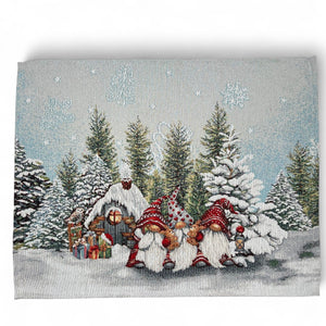 Table Set COSY FAMILY Placemat Tovaglietta Gobelin Jacquard, lurex argento 40 x 50 cm