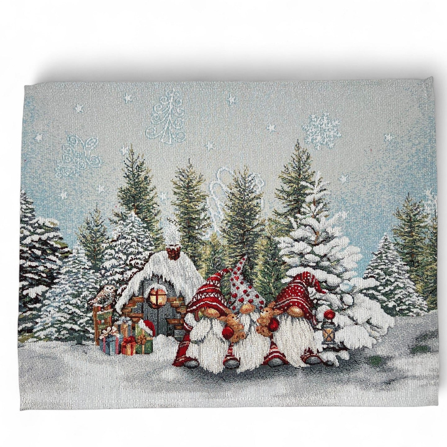 Table Set COSY FAMILY Placemat Tovaglietta Gobelin Jacquard, lurex argento 40 x 50 cm