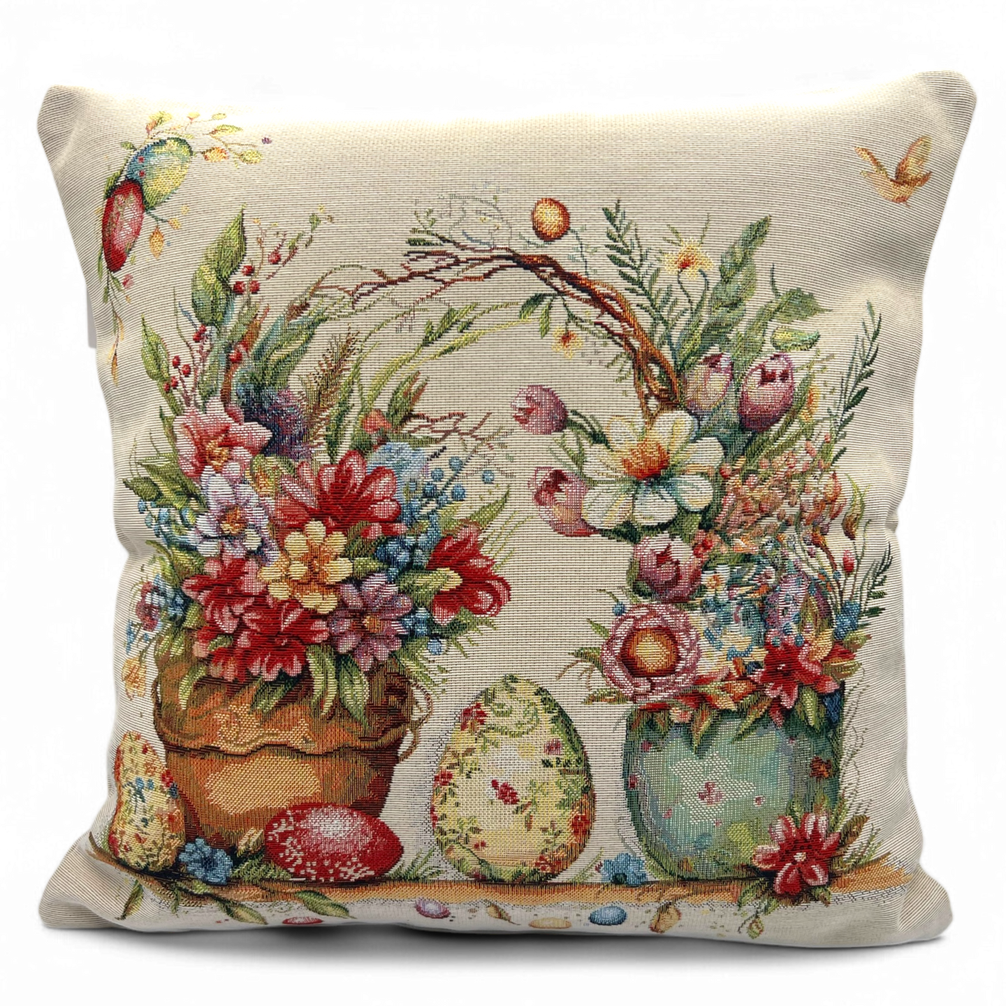 Copricuscino DAMIRA uni, Gobelin Jacquard, 45x45 cm