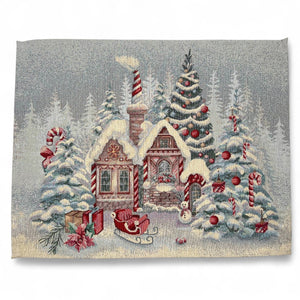 Table Set ELI Placemat Tovaglietta Gobelin Jacquard, lurex argento 40 x 50 cm