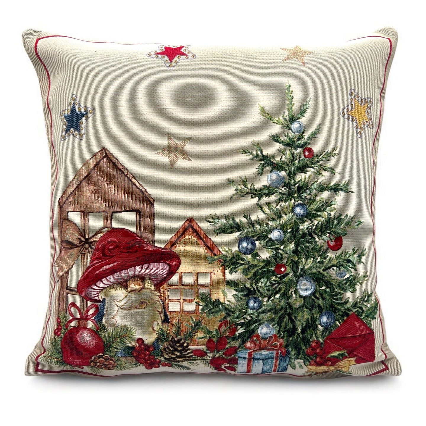 Kissenbezug FAVOLA, uni, Gobelin Jacquard