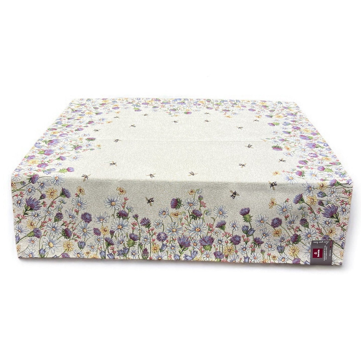 Tovaglia FIORI DI CAMPO, uni, Gobelin Jacquard, 100x100 cm