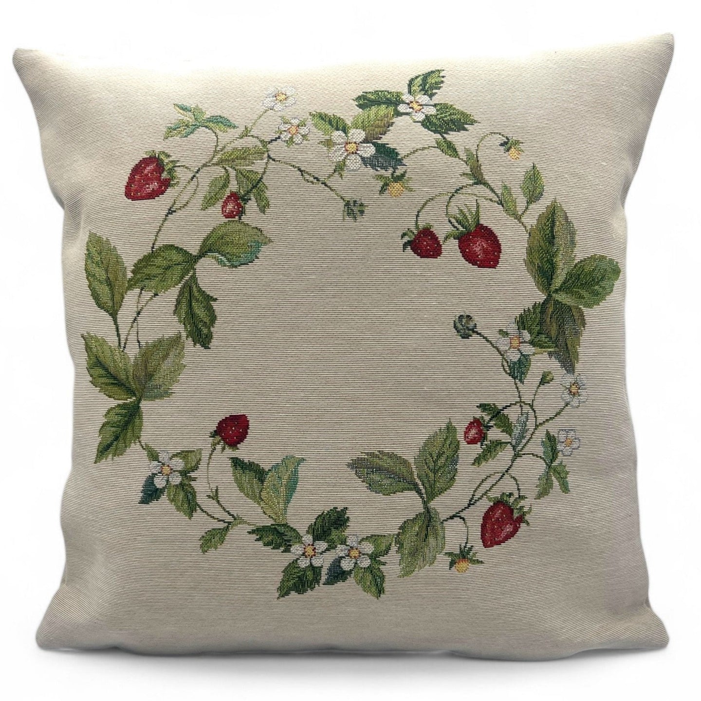 Copricuscino FRAGOLE, Gobelin Jacquard, 45x45 cm