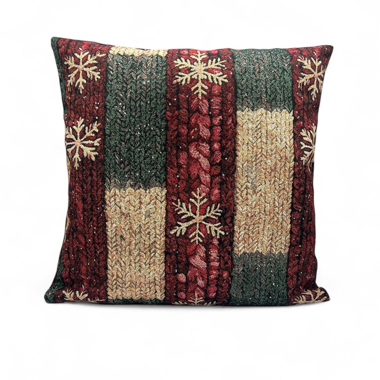 Copricuscino GARY Natale Gobelin Jacquard, Lurex oro, 45x45 cm