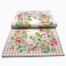Laden Sie das Bild in den Galerie-Viewer, Tischläufer Runner Tischset GERANIE, uni, Gobelin Jacquard
