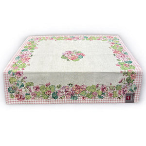 Tovaglia GERANIO, uni, Gobelin Jacquard, 100x100 cm
