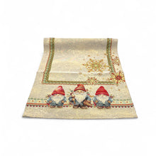 Laden Sie das Bild in den Galerie-Viewer, Tischläufer Runner Tischset GNOMELAND, uni, Gobelin Jacquard, Lurex Gold
