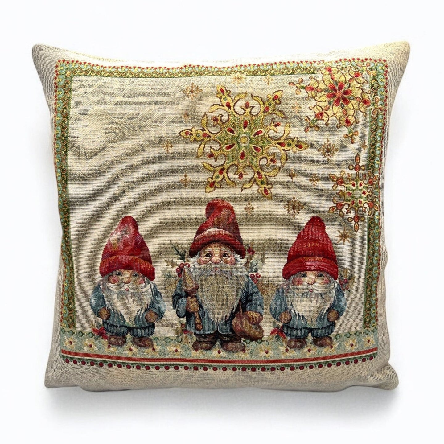 Kissenbezug GNOMELAND, uni, Gobelin Jacquard, Lurex Gold, 45x45 cm