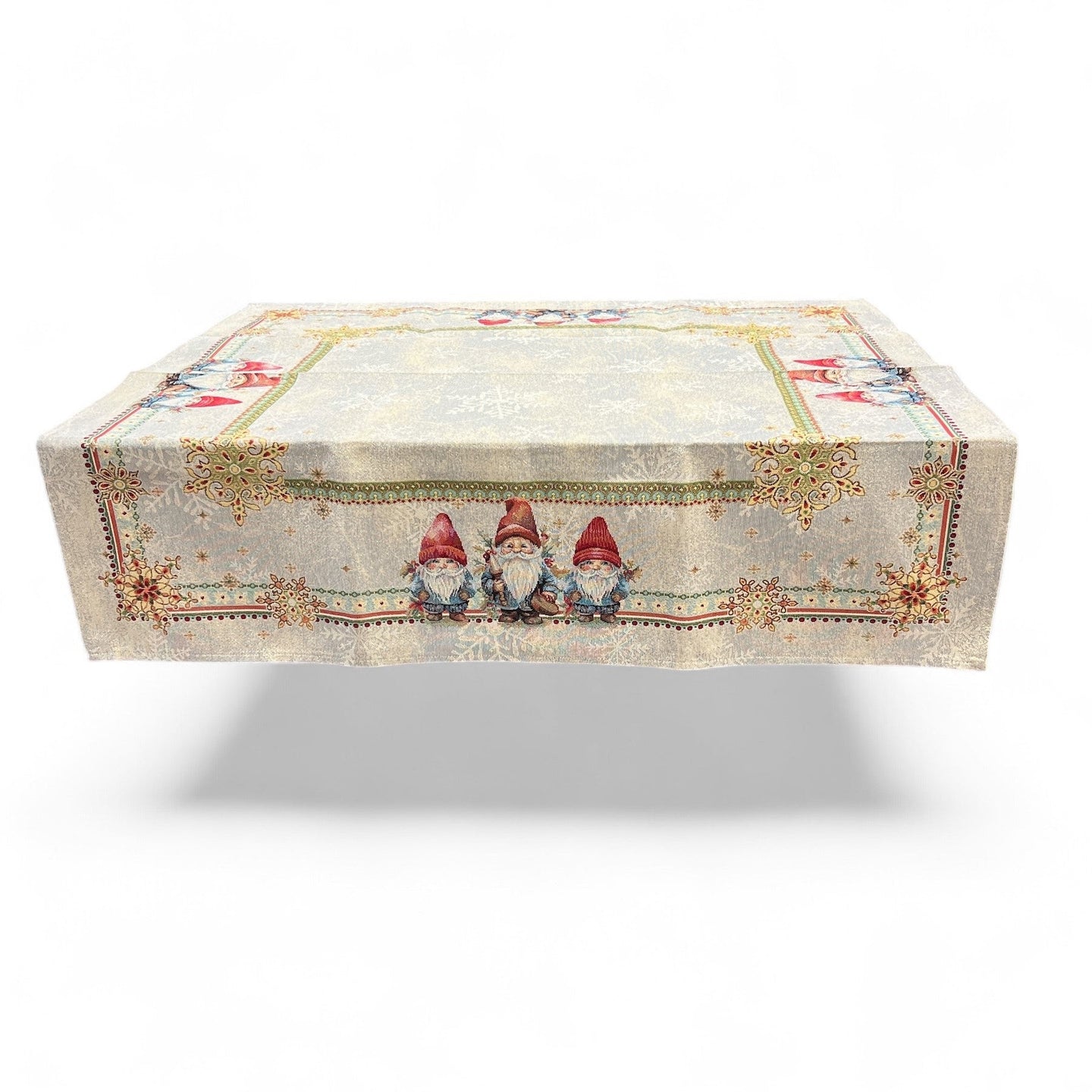 Tovaglia GNOMELAND, uni, Gobelin Jacquard, Lurex Gold, 100x100 cm