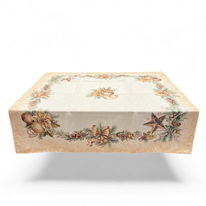 Tovaglia GOLDEN LIGHT, uni, Gobelin Jacquard, lurex oro, 100x100 cm