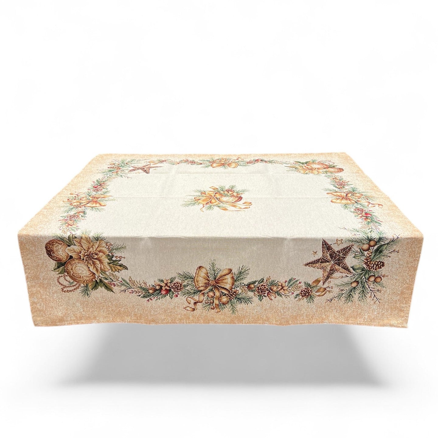 Tovaglia GOLDEN LIGHT, uni, Gobelin Jacquard, lurex oro, 100x100 cm