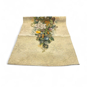 Tischläufer Runner Tischset HOLY CHRISTMAS, uni, Gobelin Jacquard, Lurex Gold