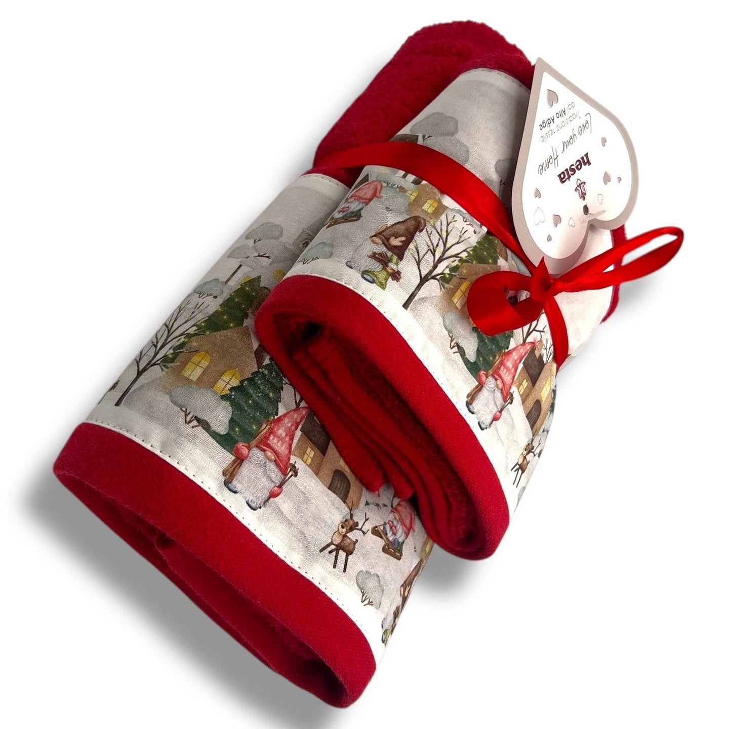 TOWEL SET, HOME RED, (40x60 + 60x105)