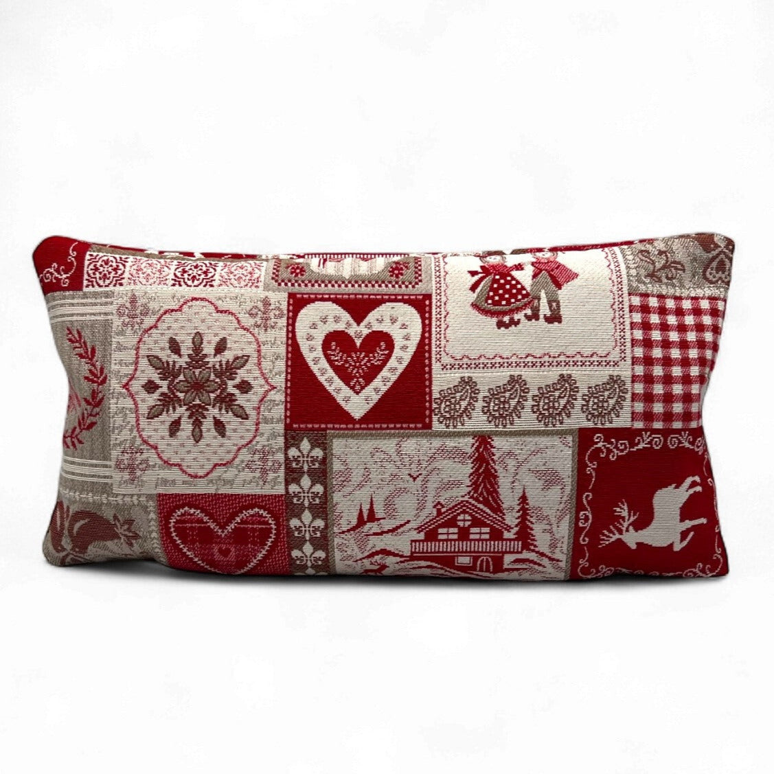 Cuscino Cirmolo Pino Cembro, Imst rosso, 38x20 cm