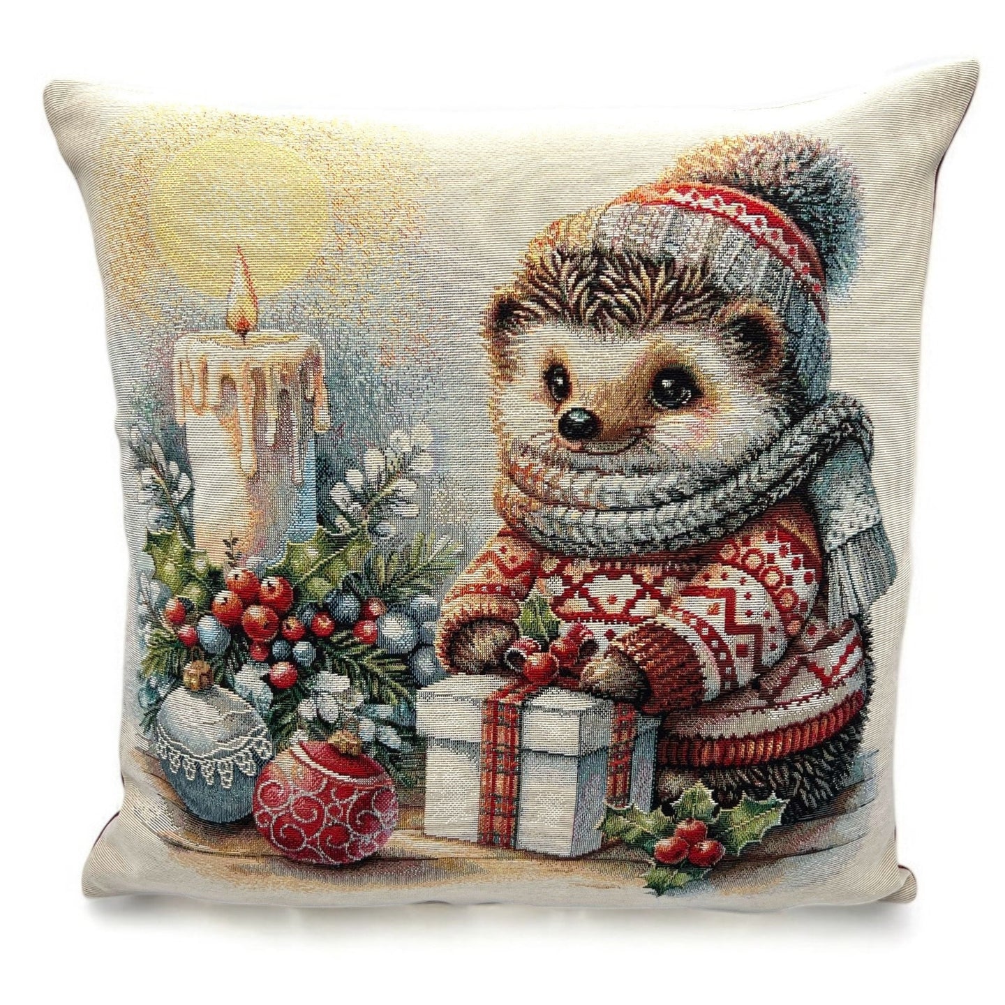 Copricuscino JACK Natale Gobelin Jacquard, 45x45 cm