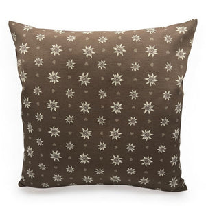Copricuscino LANDHAUS EDELWEISS, marrone, Jacquard, 45x45cm