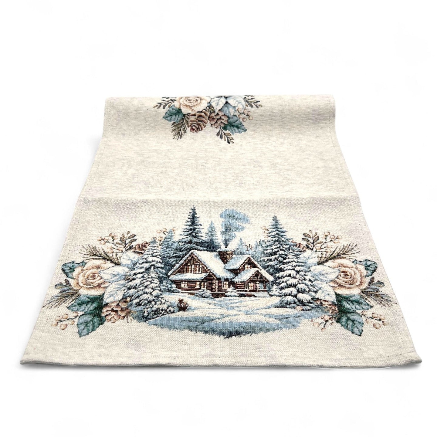 Tischläufer Runner Tischset LAVAREDO uni, Gobelin Jacquard, chenille