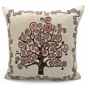 Copricuscino LIFE TREE,  Gobelin Jacquard, 45x45 cm