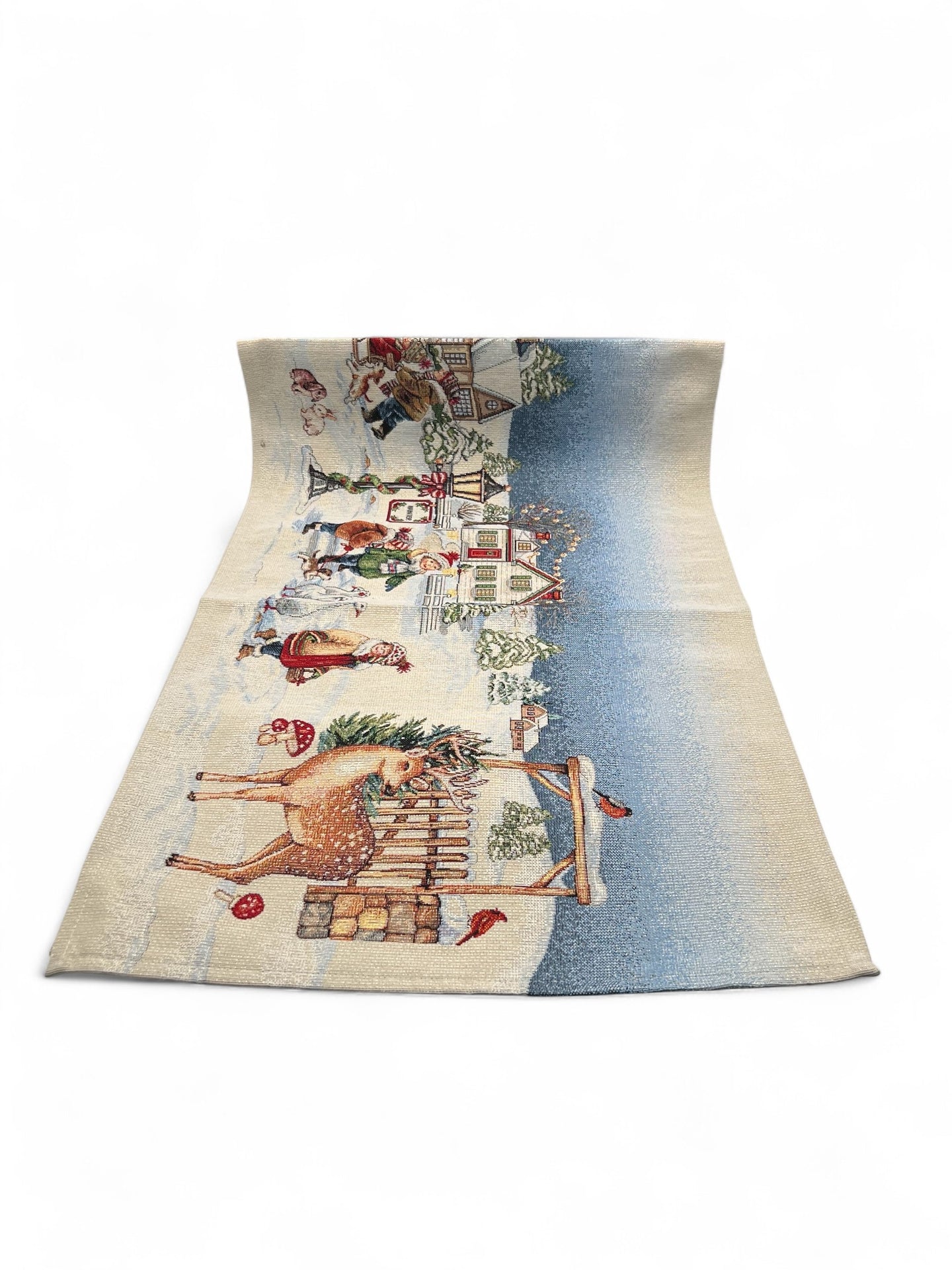 Tischläufer Runner Tischset LITTLE FRIENDS, uni, Gobelin Jacquard, Lurex Silver
