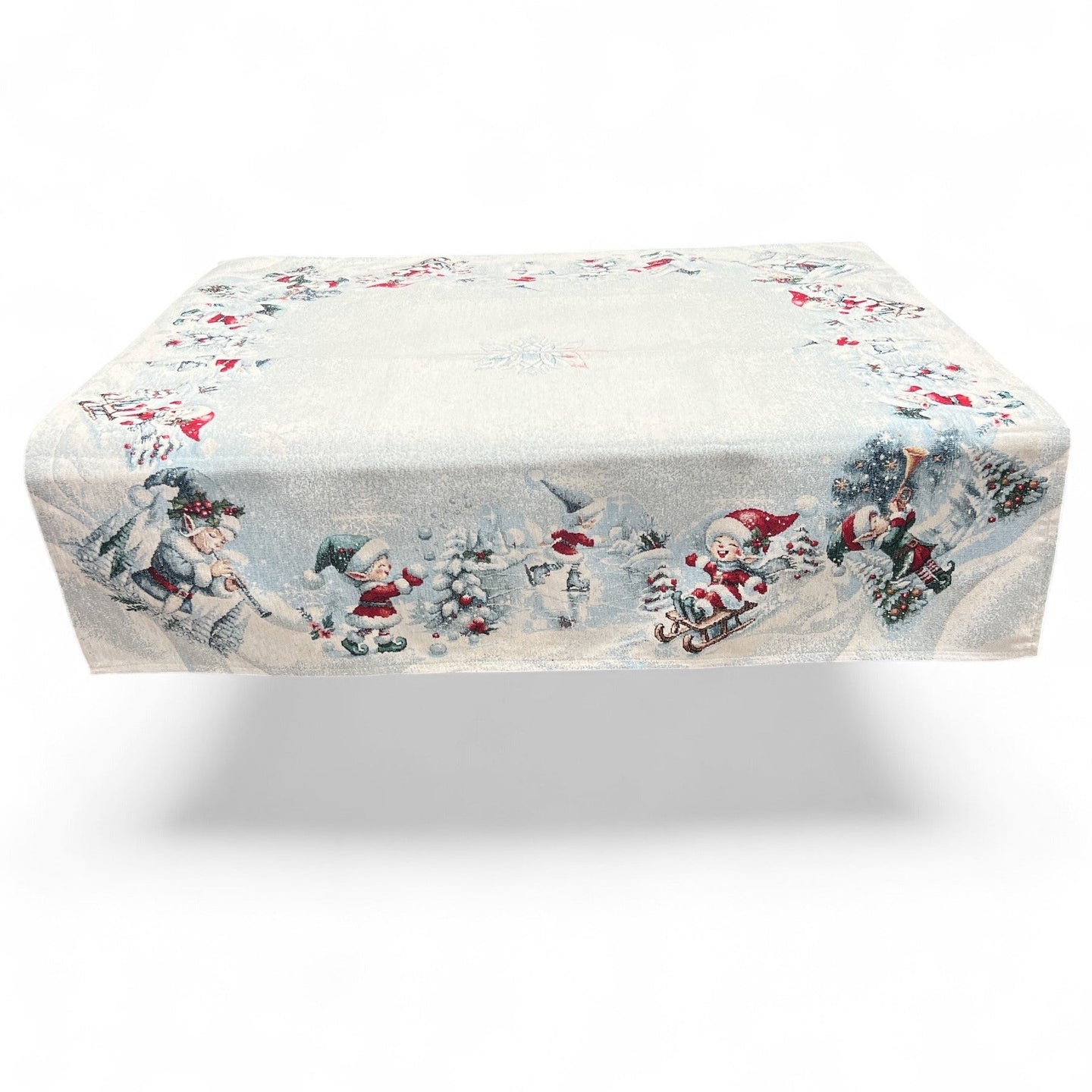 Tovaglia LOVELY X-MAS, uni, Gobelin Jacquard, cinigliato, 100x100 cm