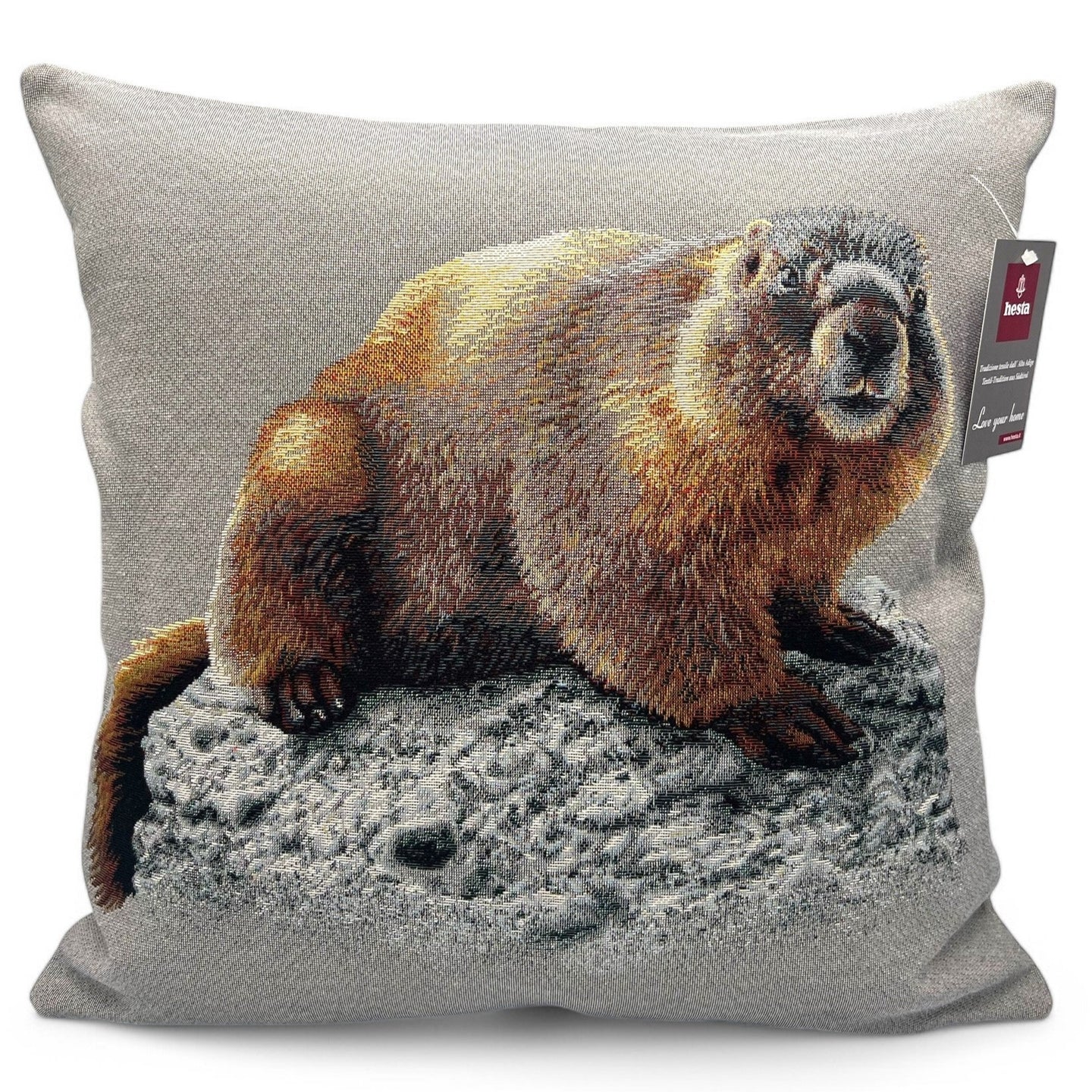 Copricuscino MARMOTTA, Gobelin Jacquard, 45x45 cm
