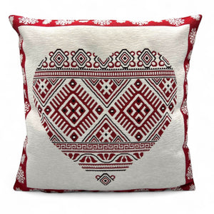 Copricuscino MERIBEL A Natale Gobelin Jacquard cinigliato, 45x45 cm