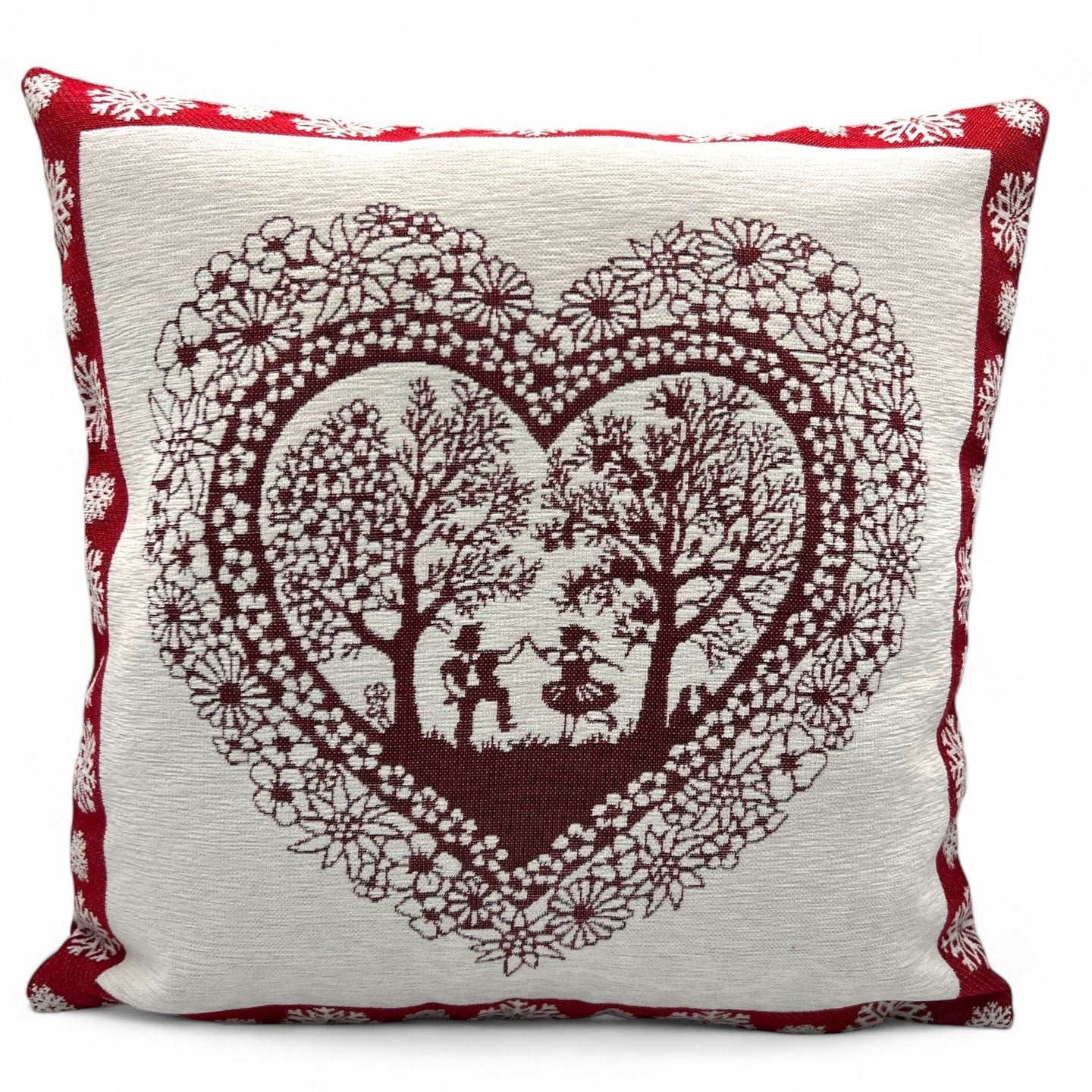 Copricuscino MERIBEL C Natale Gobelin Jacquard cinigliato, 45x45 cm