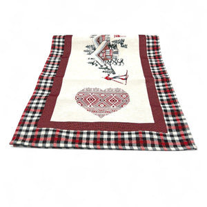 Tischläufer Runner Tischset MERIBEL uni, Gobelin Jacquard, chenille