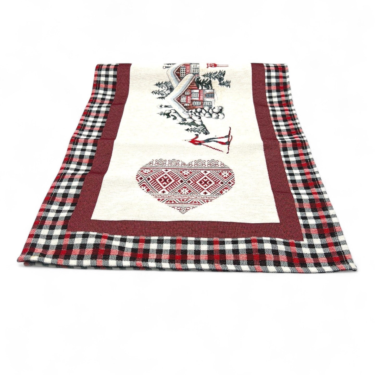 Tischläufer Runner Tischset MERIBEL uni, Gobelin Jacquard, chenille