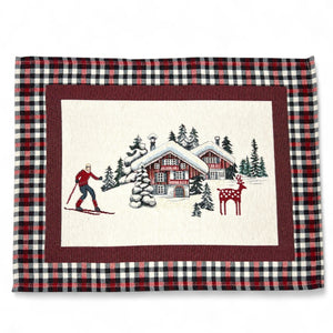 Table Set MERIBEL Placemat Tovaglietta Gobelin Jacquard, cinigliato 40 x 50 cm