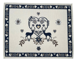 Table Set MONTE CERVO BLU Placemat Tovaglietta Gobelin Jacquard 40 x 50 cm