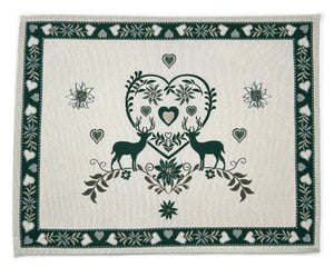 Table Set MONTE CERVO VERDE Placemat Tovaglietta Gobelin Jacquard 40 x 50 cm