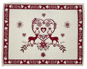 Table Set MONTE CERVO BORDEAUX Placemat Tovaglietta Gobelin Jacquard 40 x 50 cm