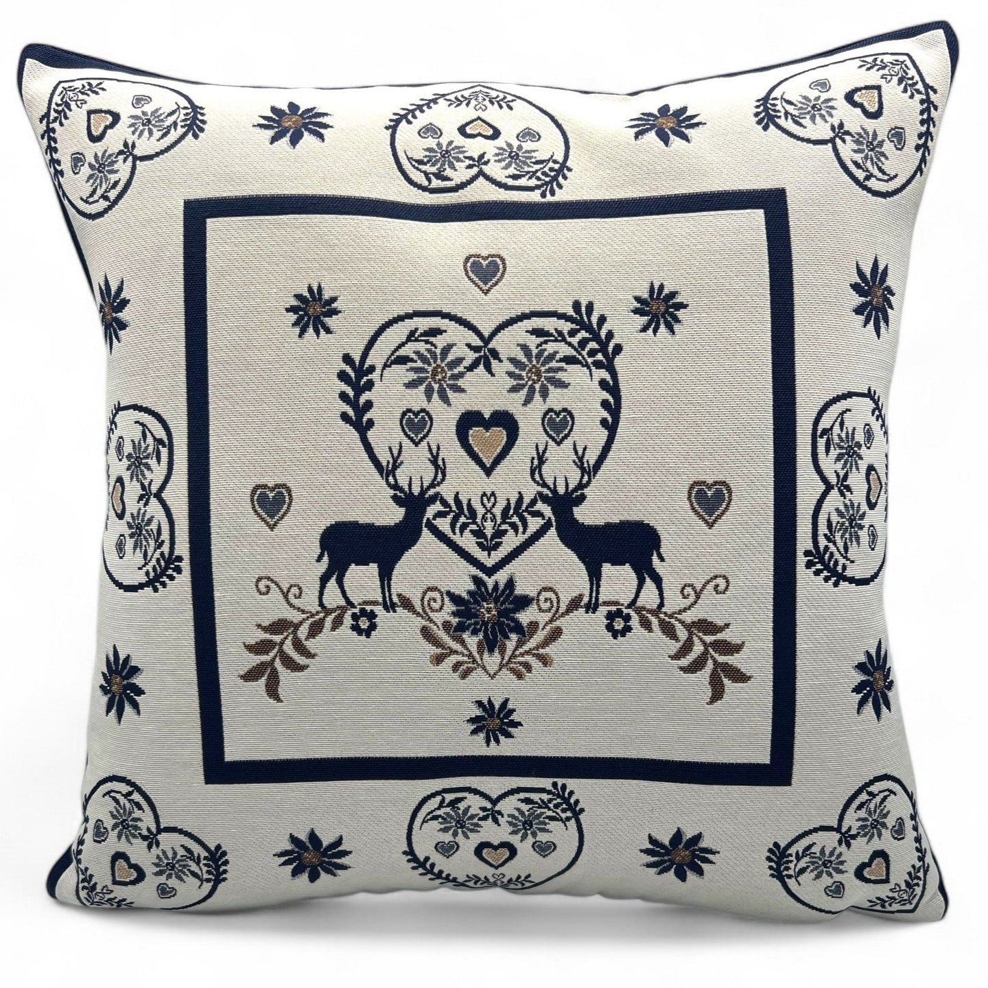 Kissenbezug MONTE CERVO BLAU, Gobelin Jacquard, 45x45 cm