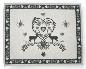 Table Set MONTE CERVO GRIGIO Placemat Tovaglietta Gobelin Jacquard 40 x 50 cm
