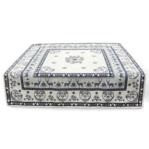 Tovaglia MONTE CERVO BLU, uni, Gobelin Jacquard