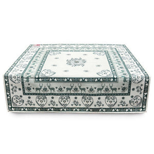 Tovaglia MONTE CERVO VERDE, uni, Gobelin Jacquard