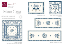 Carica l&#39;immagine nel visualizzatore di Gallery, Tovaglia MONTE CERVO BLU, uni, Gobelin Jacquard
