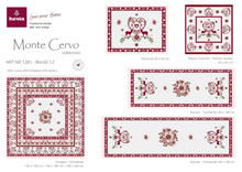 Carica l&#39;immagine nel visualizzatore di Gallery, Tovaglia MONTE CERVO BORDEAUX, uni, Gobelin Jacquard
