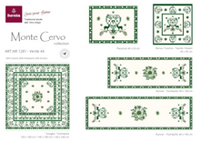 Carica l&#39;immagine nel visualizzatore di Gallery, Tovaglia MONTE CERVO VERDE, uni, Gobelin Jacquard
