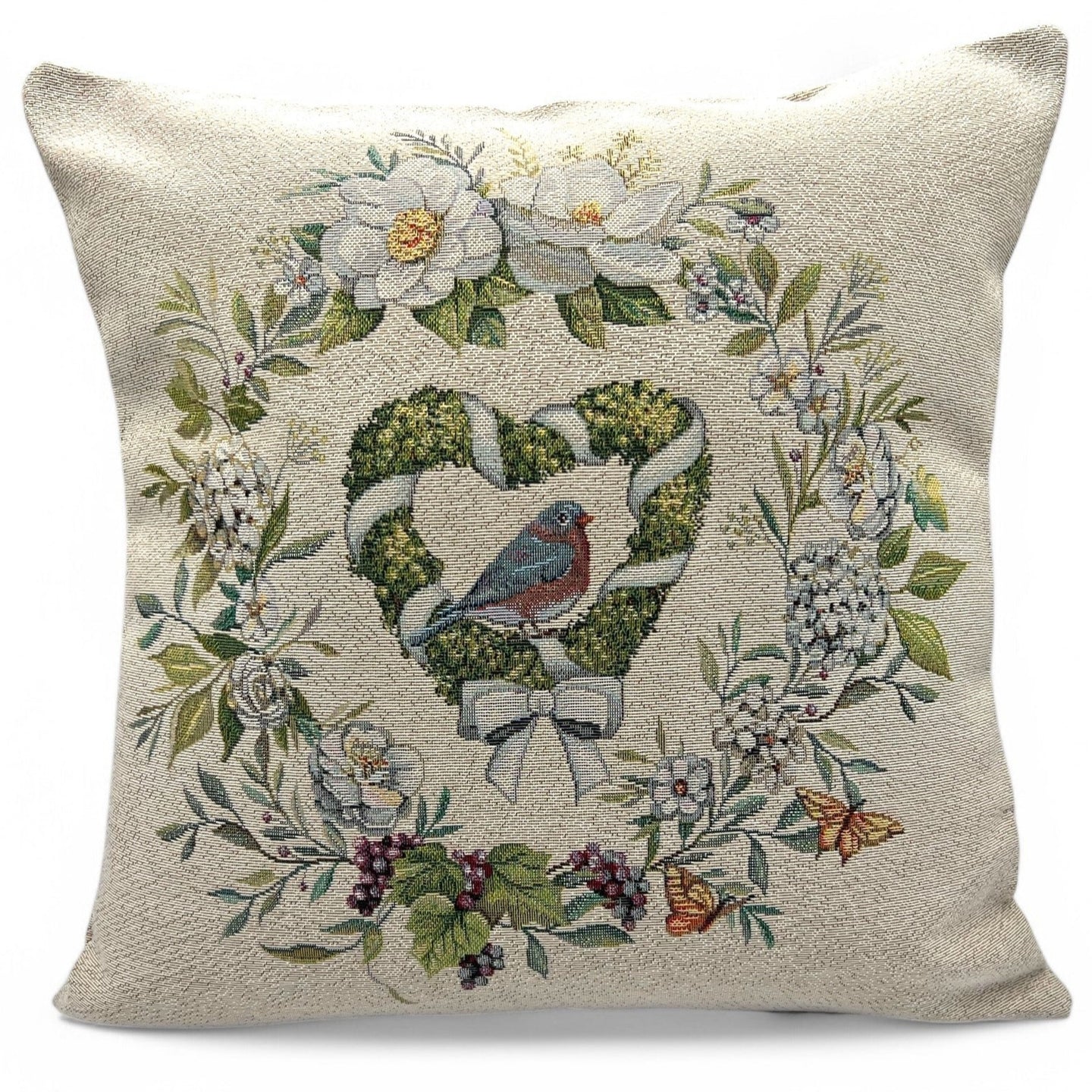 Copricuscino ORTO BOTANICO uni, Gobelin Jacquard, 45x45 cm