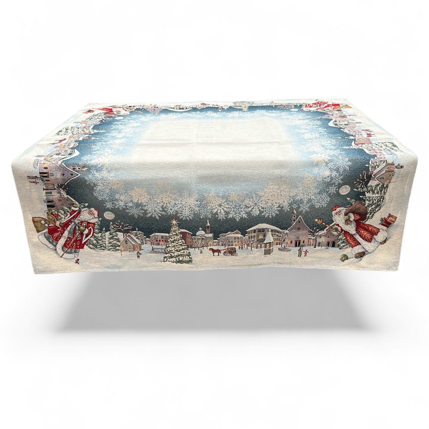 Tovaglia PAPA NOEL, uni, Gobelin Jacquard, 100x100 cm