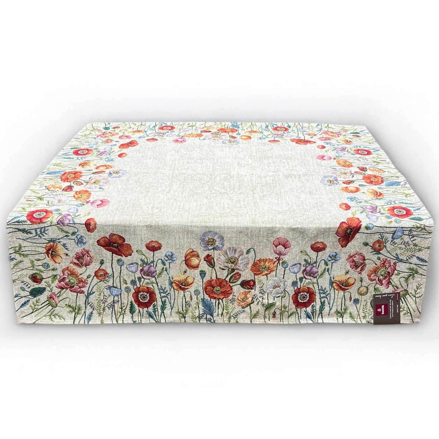 Tovaglia PAPAVERI, uni, Gobelin Jacquard, 100x100 cm