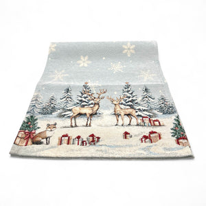 Tischläufer Runner Tischset PINZOLO, uni, Gobelin Jacquard, chenille