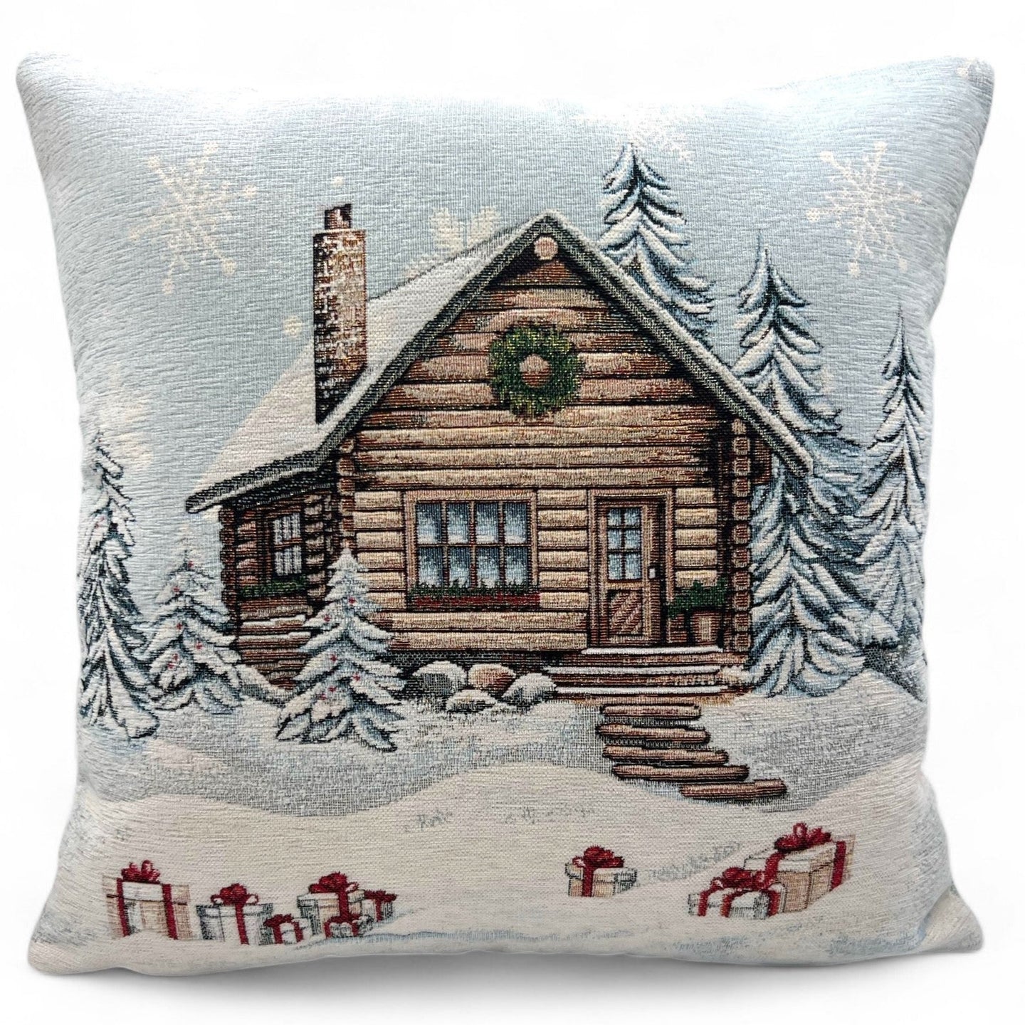 Copricuscino PINZOLO A Natale Gobelin Jacquard cinigliato, 45x45 cm