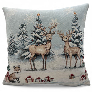 Copricuscino PINZOLO B Natale Gobelin Jacquard cinigliato, 45x45 cm