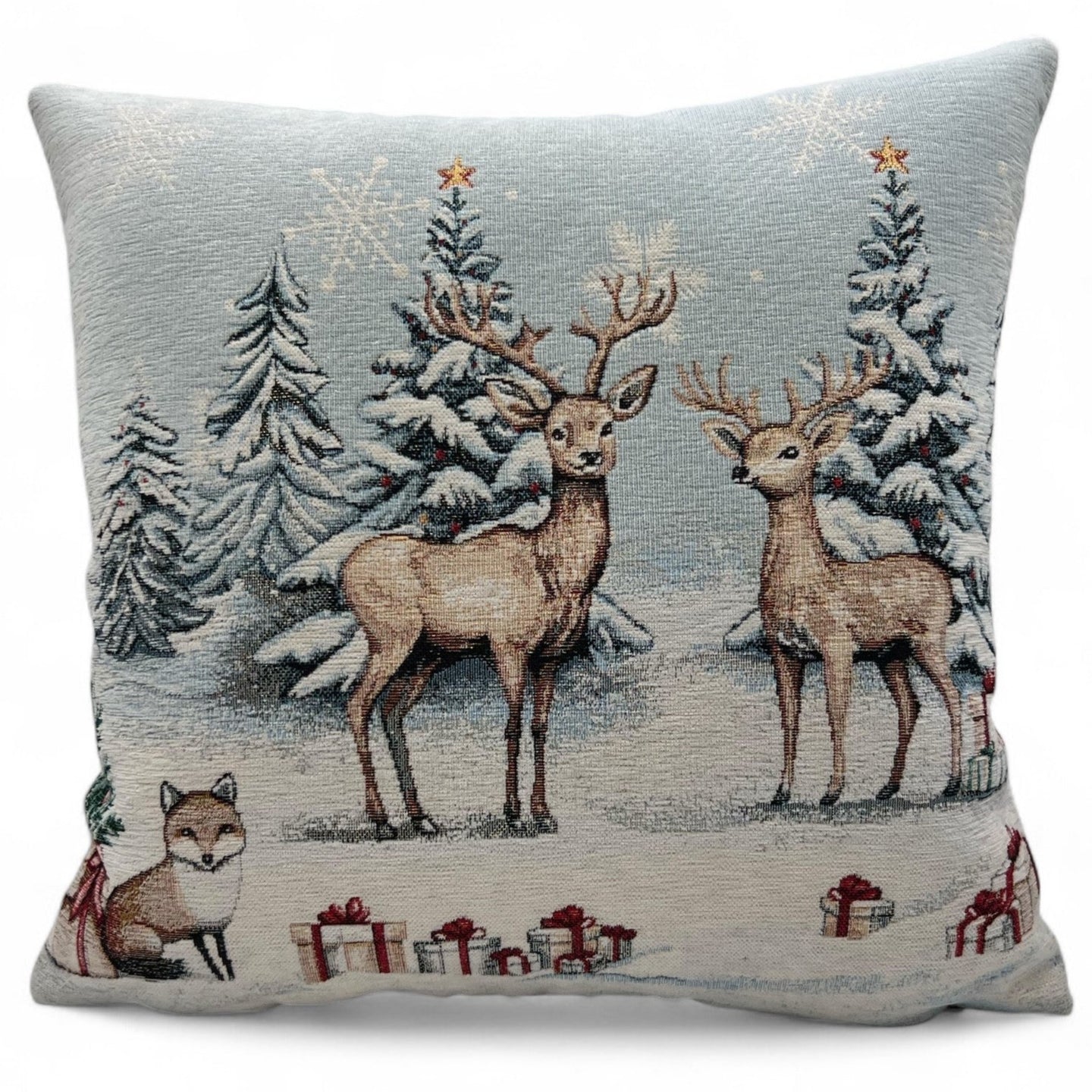 Copricuscino PINZOLO B Natale Gobelin Jacquard cinigliato, 45x45 cm