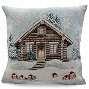 Copricuscino PINZOLO C Natale Gobelin Jacquard cinigliato, 45x45 cm